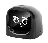 Fockety Robot de Voiture AI, Compagnon de Tableau de Bord D'expression émotionnelle avec des Expressions Animées Mignonnes, Compagnon électronique pour Animaux de Compagnie (Black)