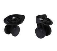 Fockety Roues de Valise à Bagages, 2pcs Roues de Remplacement Noir ABS avec Roulements de Précision pour Réparation de Valise de Voyage, roulettes Pivotantes Muettes Rotation Universelle