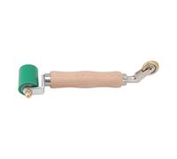 Fockety Rouleau à Joint, 9in Rouleau à Joint en Silicone Avec Roue en Lauton, Manche en Bois, à Lisse, à Plat pour Papier Peint, pour Pvc, TPO, EPDM, Ruban (GREEN)