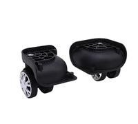 Fockety roulettes de Valise, 1 Paire de roulettes silencieuses à Double rangée, roulettes de Coffre, pivotantes à 360° en ABS, réparation de Roues, roulettes de Rechange pour valises,