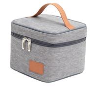 Fockety Sac à Déjeuner, Sac de Voyage isolé Anti-fuite avec Fermeture éclair, Boîte à Déjeuner Isolée Réutilisable, Fourre-tout de Refroidissement Souple, Sac Isotherme Souple pour (B-8018-1)