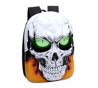Fockety Sac à dos pour ordinateur portable, sac à dos LED portable programmable de grande capacité avec écran couleur 20x32px, tête de crâne rigide imperméable pour moto et cyclisme