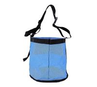 Fockety Sac d'alimentation pour Muselière de Cheval (Blue) | Mangeoire à Grains en avec Sangle Réglable et Plaquette Nasale Confortable pour Nourrir les Céréales, la Poudre et les