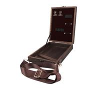 Fockety Sacoche en bois multifonctionnelle pour écrivain, sac à bandoulière rétro, sac à outils portable pour artiste, rangement pour pinceaux et outils de peinture pour dessin