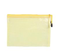 Fockety Sacs à Fermeture éclair en Plastique 12PCS A5 pour Stockage de Documents - et Sacs de Fichiers en Filet Durable pour Express, Cartes - Classification des Documents Faciles (Yellow)