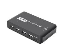 Fockety Sélecteur de Commutateur USB, 2 Ordinateurs Partagent 4 Appareils Hub de Boîte de Commutation USB Plug and Play avec Contrôleur de Bureau et Câble, Hub Répartiteur pour Souris,