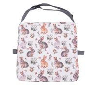 Fockety Siège de Rappel pour Chaise de Cuisine, Coussin de Rappel Portable Antidérapant un Siège de Rappel pour Tout-petit Lavable Amovible avec Sangles d'élasticité, Coussin de Siège de (lapin)