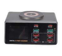 Fockety Station de Charge USB, Chargeur sans Fil 15 W 100 W Smart APP Control 8 Ports USB Hub de Charge Tour pour Ordinateur Portable PC Bloc de Multiple, Bande d'alimentation (Prise UE)
