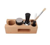 Fockety Station de tassage pour Espresso, Porte-Filtre 51mm avec agitateur pour Espresso, Brosse, Distributeur, Marteau, Aiguille à Poudre, Tampon pour Espresso en Bois pour Le Bar Home