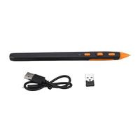 Fockety Stylo de Souris sans Fil, Souris à Stylo Ergonomique avec 800 1200 1600 DPI Réglable, Fonction PPT Flip, Gamme 10m, Compatible avec Mac OS Ordinktops Desktops Tablets (Black)