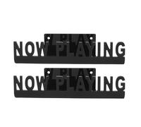 Fockety Support de Disque Vinyle Flottant étagère élégante pour Collection de Vinyles Support de Disque D'album pour Salon Mural en 2 Pièces Acrylique 7,1x1,4x1,8 Pouces (Black)