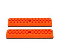 Fockety Support de Douille Magnétique, 2 Pièces, Organisateur de Douilles Magnétiques, Organisateur de Forets, 43 Trous, Support D'embouts Hexagonaux 1/4 Pouces pour Boîte à Outils,