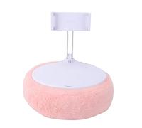 Fockety Support de Tablette/Coussin, Support de téléphone Doux et Moelleux, Rotatif à 360°, avec Bol à goûter Amovible, idéal pour Lire et se détendre au lit. (Bol Simple Rose Clair (5-8,7 Pouces))