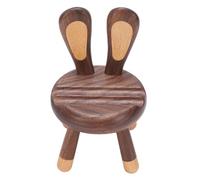 Fockety Support de Téléphone pour Chaise en Bois de Noyer, Adorable Oreilles de Lapin, Support pour Casque de Visualisation Multi Angle, avec Base Robuste à 4 Pieds, Les Smartphones