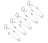 Fockety Support de Tube à Essai en Acier Robuste, Paquet de 5 Clips de Test D'expérimentation en Laboratoire, Maintient les Tubes à Essai en Toute sécurité, pour les Expériences de Chimie