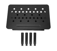 Fockety Support élévateur pour Ordinateur de Bureau avec Tiroir ventilé, 3 Hauteurs Réglables pour Imprimante en Métal, Support pour Ordinateur Portable, étagère de Rangement pour (Black)