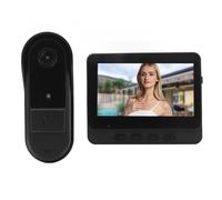 Fockety Système D'interphone de Porte Vidéo sans Fil, Caméra de Porte Vidéo 1080p avec Moniteur, Vision Audio et Nuit à 2 Voies, Système D'interphone Vidéo pour Villa, Maison