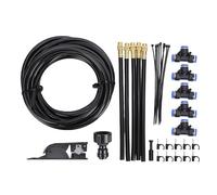 Fockety Système D'irrigation Goutte à Goutte de 16 Pieds, Kit D'arrosage de Jardin avec Raccords Rapides de 8 Mm et Buses Réglables avec Pulvérisateurs en Cuivre pour Plantes (Boucle universelle 5/8