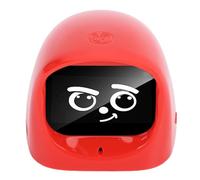 Fockety Tableau de Bord Robot de Voiture AI, Interactif 1000 MAh, Rechargeable, Expression émotionnelle, Compagnon de Tableau de Bord, Compagnon électronique Intelligent monté (Rouge)