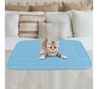 Fockety Tapis Auto-refroidissant pour Chien, Chat, Oreiller Rafraîchissant en Soie Glacée, Coton, Maille Respirante, Température Corporelle Réglable, Convient pour Le Lit et Le Coussin du Sol du