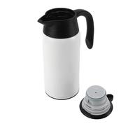Fockety Tasse Chauffante pour la Voix, 12v 24v 800ml Portable Tasse de Voyage Chauffante électrique Acier Inoxydable Bouillaire élecrique de Voiture Chauffage Rapide Arret Automatique