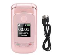 Fockety Téléphone à Clapet 2G, Téléphone Portable Senior débloqué Double SIM avec Gros Boutons, écran Principal de 2,8 Pouces, écran Externe de 1,77 Pouces, Haut-Parleur, Touche SOS,