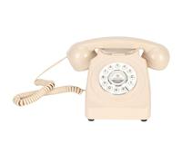 Fockety Téléphone Fixe Rétro, Téléphone Filaire Vintage Classique à Bouton-Poussoir, DE Bureau à L'Oncienne avec ÉGRISTRATION DE Messages Sonores pour la Maison, Le Bureau (Beige)