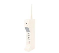 Fockety Téléphone Portable Rétro, Ornement de Téléphone Portable en Brique Portable des Années 80 et 90 à L'ancienne, Accessoires Photographiques de Simulation, Modèle de Téléphone (Blanc)