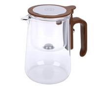 Fockety Théière Enchant, Théière en Verre avec Infuseur et Couvercle en Acier Inoxydable, Poignée Ergonomique, Infusion et Versement Faciles, Conception Transparente de 32 Oz pour le thé (800 ml)