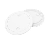 Fockety Trappe de Bateau de 8 Pouces, Trappe d'inspection Ronde antidérapante avec Couvercle Amovible et Trous pré-percés pour Bateaux de Plaisance, Yachts et Camping-Cars (White)