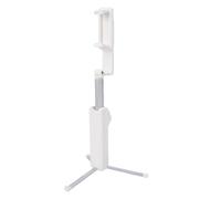 Fockety Trépied pour téléphone et Perche à Selfie avec télécommande, Support Portable Extensible Bluetooth pour téléphone Portable, trépied léger à Rotation 360° pour Les Voyages (White)