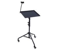 Fockety Trépied Réglable pour Projecteur D'ordinateur Portable, Hauteur de 71 à 130 Cm avec Plateau Inclinable et Roues Universelles, Support de Téléphone pour Cinéma Maison, Bureau,