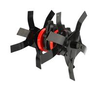 Fockety Tull électrique, 28 Mm 9 Dents Cultivator Wheel Soil Tull, Creuseur de Sol et Délai de Sol pour Le Lit de Jardinage et la Boîte de Plante, Cultivateur de Jardin pour Pelouse,