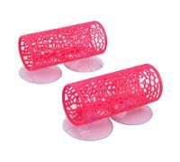 Fockety Tunnel Betta, Décoration Aquarium Hollow Hammock avec Ventou, pour Les Bettas et Les Petites Crevettes pour Se Détendre et Jouer, Nettoyage et Repositionnement Faciles (Pink)