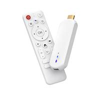 Fockety TV Box, Lecteur Multimédia de Streaming 4K Ultra HD avec Accès Vocal à Distance, Mini Clavier, clé TV Portable, Appareil de Streaming Intelligent, Ethernet, Bluetooth