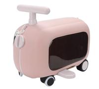 Fockety Valise à roulettes pour Enfants, Valise Scooter de 34 cm avec pédales rabattables à 90° et Roues Doubles pivotantes, à Tirer ou à Suspendre, Bagage à Main, capacité de 25 kg (Pink)