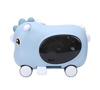 Fockety Valise pour Enfants, Bagage de Scooter Pliable Léger avec Plastique Résistant aux Chocs et Repose-Pieds à 90 Degrés, Bagage pour Tout-Petits adapté aux Aéroports pour Garçons et (Blue)