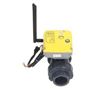 Fockety Vanne à Boule Electrique, WiFi IP67 Etanche 50N.M Torsion APP Télécommande Vanne à Boule Motorisée Universelle Surveillance en Temps Réel Contrôleur de Vanne Intelligent (DN40)