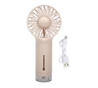 Fockety Ventilateur de Brumisation Portatif, Ventilateur de Refroidissement Personnel Portable Rechargeable par USB avec 3 Niveaux de Vitesse et Pulvérisation de Brume Fine, pour les (Beige)