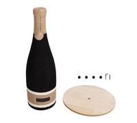 Fockety Wine Bottle Cat Scratcher, Planche Plate avec Conception de Ventouse pour Plancher et Litière, Jeu de Poteau à Gratter Multipoluble pour Chats, Corde de Chanvre à L'épreuve de