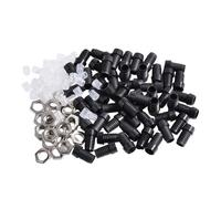 FOCMKEAS Lot de 50 supports en plastique LED de 3 mm, supports de diode émettrice, base de douille de diode électroluminescente pour lampe et panneau de montage d'ampoule, écran LED (noir)