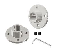 FOCMKEAS Raccord d'arbre à bride de 12 mm, coupleur de guidage de moteurs d'accouplement rigide, connecteur haute dureté, support à bride pour moteurs télécommandés, coupleur avec vis et clé