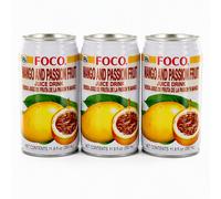 FOCO Boisson à la mangue et au fruit de la passion - 350 ml (Lot de 3)