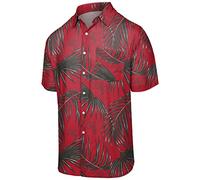 FOCO Chemise à Manches Courtes pour Homme Motif Floral Baltima raiens SMU à Boutons Fleuris Taille L XXL Tampa Bay Buccaneers.
