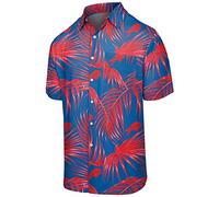 FOCO Chemise à Manches Courtes pour Homme Motif Floral Baltima raiens SMU à Boutons Fleuris Taille L, Homme, TSNFSMUFLRLBTUBBL, Buffalo Bills, L