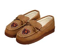 FOCO Chicago Bears NFL Chaussons mocassins pour homme avec logo de l'équipe Taille M