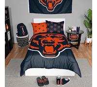 FOCO Chicago Bears NFL Team Color Bed in a Bag Comforter Parure de lit 3 pièces Twin Set