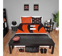FOCO Cincinnati Parure de lit 3 pièces avec Couette Motif équipe des Bengals NFL