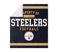 FOCO Couverture Polaire Sherpa Pittsburgh Steelers - 152,4 x 178,8 cm