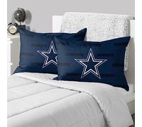 FOCO Dallas Cowboys Lot de 2 taies d'oreiller pour lit Double